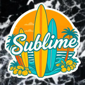 Sublime Surfer Vibe sticker weatherproof bumper vinyl decal